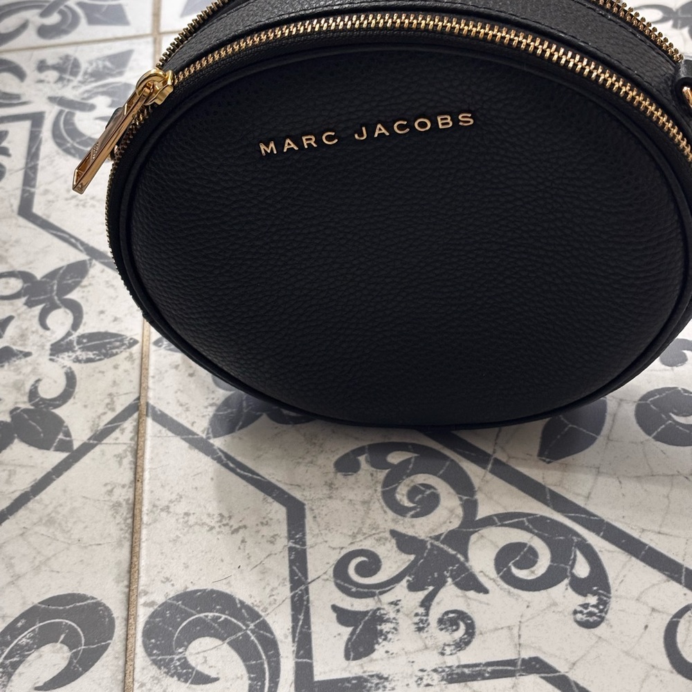 Marc Jacobs Black and Gold Zip Pouch